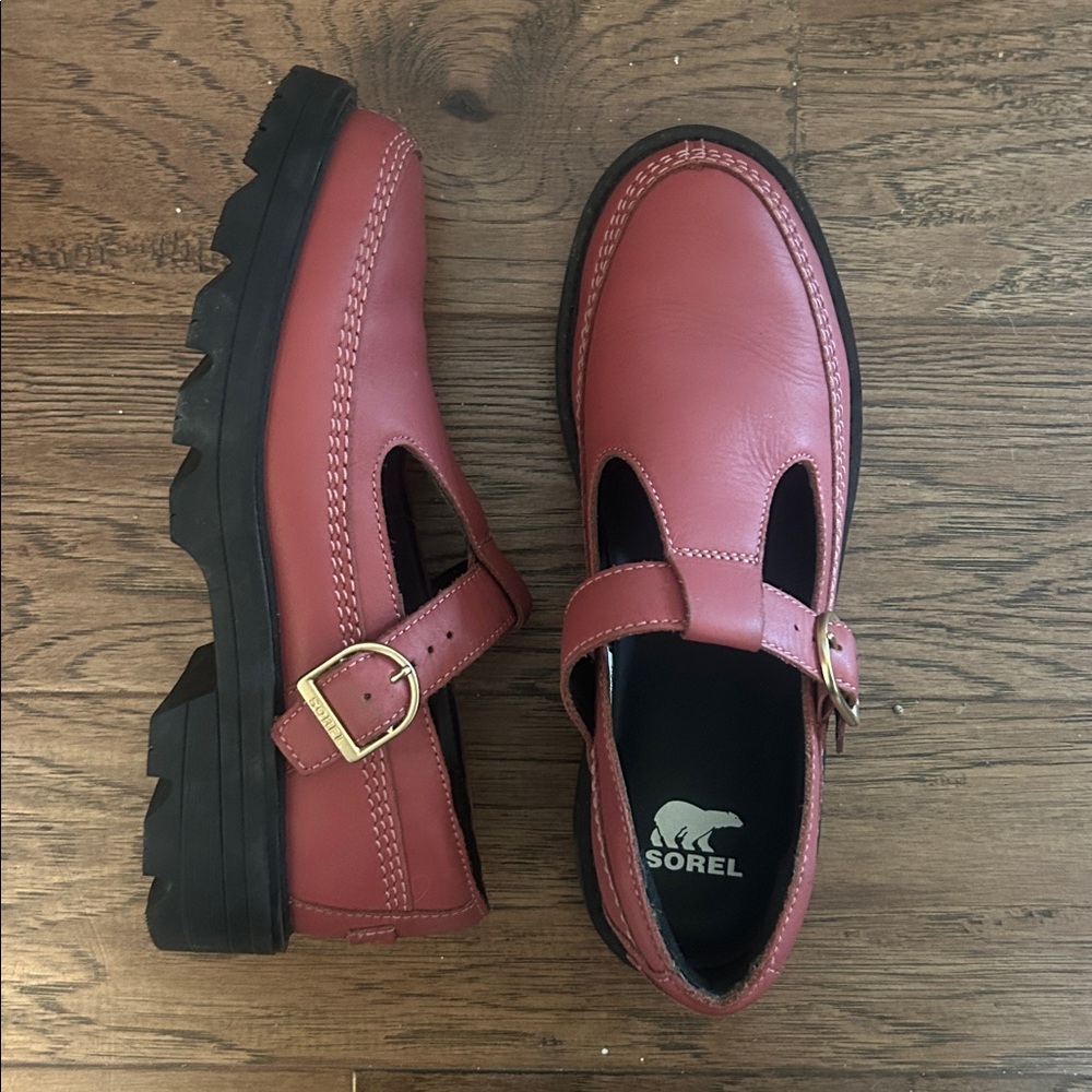 Sorel Revel Ave Mary Jane Loafer Pink Leather